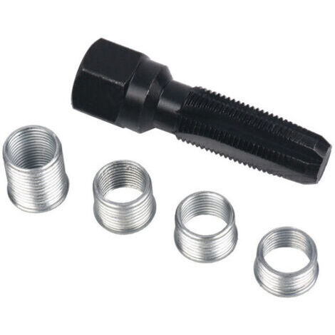 kit filetage bougie, 5 pcs Kit Réparation de Filetage de Bougie d'allumage de 14 mm, (1/4)