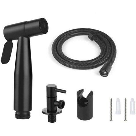 Pulvérisateur de toilettes pour bidet et de toilettes en acier inoxydable, Kit de pulvérisateur de bidet, pulvérisateur de robinetterie Pulvérisateur de WC (noir) (1/3)