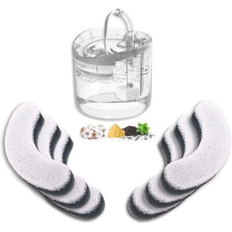Fontaine a Eau pour Chat Automatique 1,8L Fontaines à Eau pour Chats Chiot Animaux avec 8 Modes d'eau Intelligents 1 Filtre Charbon 1 Pompe Fontaine Chat USB Silencieuse (1/4)