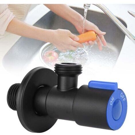 G1/2 Thread Angle Valve Stainless Steel Water Stop Valve for Bathroom Toilet SuppliesSingle Cold-- (1/5)