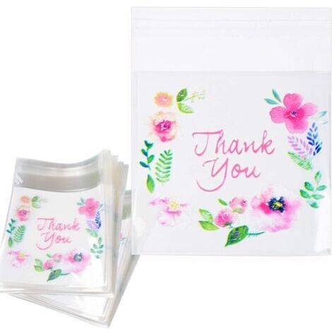 (7 x 7cm) 200pcs Sac Sachet Pochette Transparent Auto-Adhésive Petit Pochon Alimentaire Plastique Emballage Cellophane Biscuit Bonbons Perles Bijoux Cadeau Dragée (1/4)