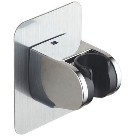support de pommeau de douche sans perçage adhésif - support de douche réglable (45°), support de douchette universel, douchette, support de douche mural, argent (1/4)