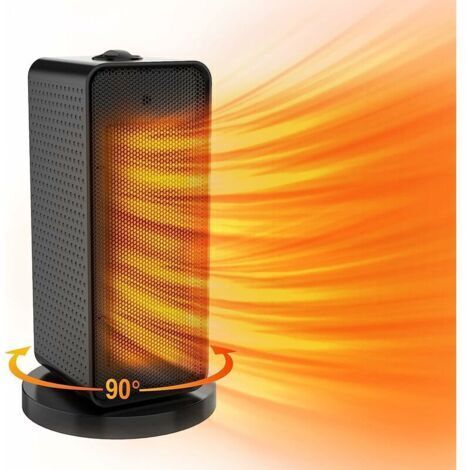 Chauffage d'appoint 1200W, Radiateur Electrique Ceramique 90°Oscillation, Chauffage Electrique 2 Modes de Chauffage, chauffage soufflant Silencieux Avec une Fonction de Protection Contre la Surchauffe (1/4)