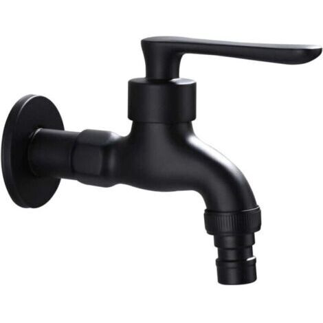 Robinet de jardin extérieur rétro à eau froide avec interface à levier unique (entrée et sortie 1/2 po) 1 adaptateur (3/4 po) (1/4)