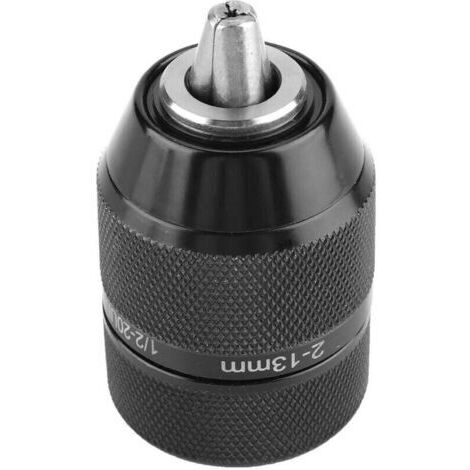 Perceuse à Métaux de 13 Mm, Mandrin de Perceuse Milwaukee Mandrin Metabo Mandrin Universel de Remplacement 1/2 Montage Mandrin de Perceuse sans Clé Autobloquant Mandrin de Perceuse à Filetage (1/4)