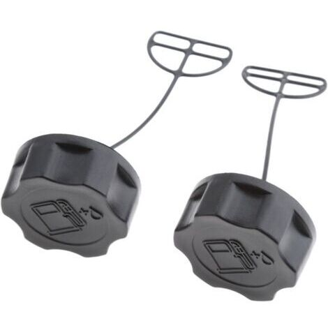 Bouchons de Réservoir de Carburant Bouchon d'Essence Carburant pour Tondeuse à Gazon,Débroussailleuse ,2pcs- (1/4)
