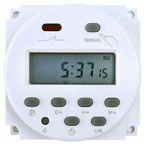Horloge, sonnerie et minuterie pour tableau électrique Minuterie électronique 12V Affichage LCD programmable (1/4)