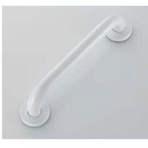 Barre d'Appui Douche - 400mm - Poignée de Douche de Sécurité - Barre d'Appui WC Handicapé - Barre de Soutien pour Toilette - Barre de Maintien Douche et WC - Blanc (1/4)