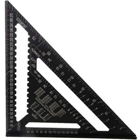 30cm Equerre Menuisier en Alliage D'aluminium, haute précision Regle Triangle Métrique pour Mesure D'angle Charpentiers Ingénieurs (1/4)
