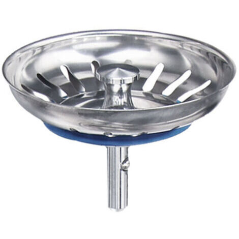 Panier pour Bonde d'Évier de Cuisine 80 mm - Crépine Universelle Acier Inoxydable, Bouchon Panier Pop-Up - Lavable Lave-Vaisselle, Ne se Bouche & Ne Déborde Pas (1/4)