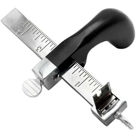 Coupe-sangle en cuir coupe à la main outil en cuir coupe-ceinture en bande de cuir avec poignée en aluminium de jauge pour bricolage maroquinerie (1/4)