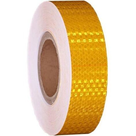 Bande Reflechissante Autocollante Ruban Reflechissant Adhesif Ruban Réfléchissant Bandes Reflechissantes Adhesives Band Reflechissante Casque Moto Autocollant Reflechissant, Jaune (1/4)