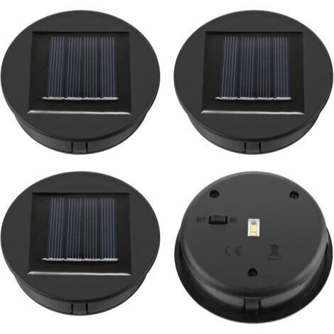 Lot de 4 lampes solaires de rechange - Panneau solaire - Lanterne de couvercle - Lampes solaires de rechange (1/4)