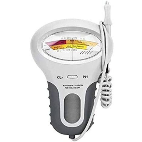 Water Quality Tester - pH Meter & Chlorine Tester for Swimming Pool and Drinking Water - Large Screen & Durable - No Battery (1/4)