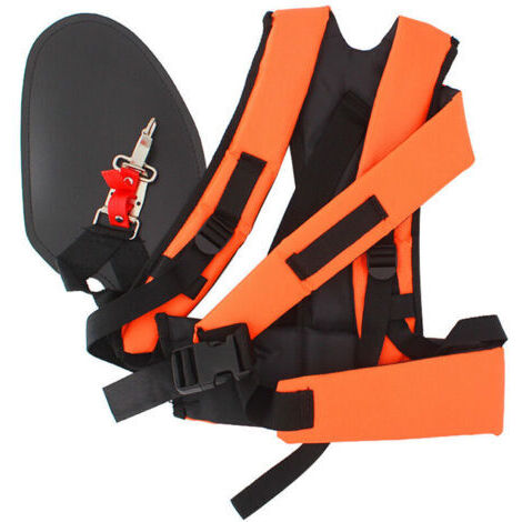 Universel Harnais à Double Sangle Bretelles Réglables Confort pour Débroussailleuse Tondeuse à Gazon Machine De Jardinage avec Porte-Brosse Nylon Ceinture Accessoir (1/4)