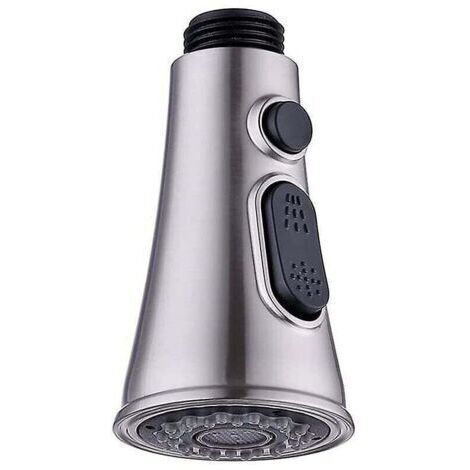 Cuisine Robinets Pommeau Douchette de Tête de Rechange pour Mitigeur, Douchette Douche Pommeau de Douche 2 Jets Chromé Robinet de Cuisine évier Robinet (1/4)