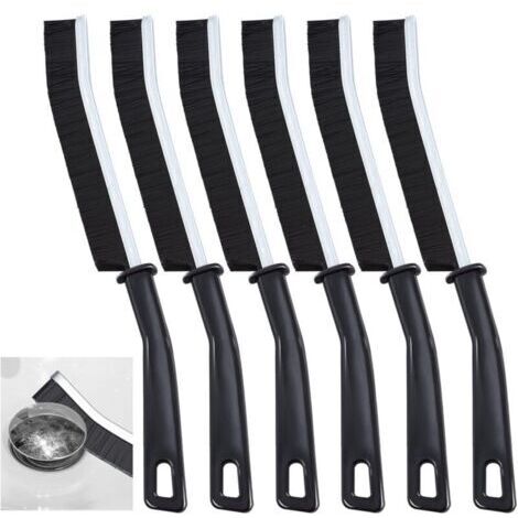 Lot de 6 brosses de nettoyage pour crevasses, salle de bain, cuisine, carrelage, coin mort de fente, poils durs (1/4)