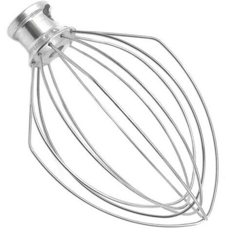 K45WW Fouet en acier inoxydable pour Kitchen Aid,Eggs Beater Head Fouet à 6 fils,pour mixeur KitchenAid à tête inclinable, K45SS, KSM75, KSM95, KSM150PS, KSM152PS et KSM155GB Accessoire Robot (1/4)