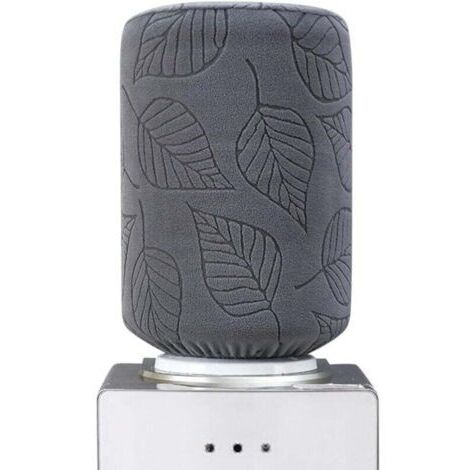 Housse extensible 3D en forme de feuille pour seau d'eau, housse élastique réutilisable pour bouteille d'eau, idéale pour la maison, l'hôtel et le restaurant (gris foncé) (1/4)