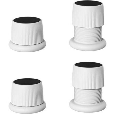 Lot de 4 Rehausseurs Réglables Antidérapants pour Meubles, Lits, Canapés, Tables et Chaises, Pieds de Meubles Réglables De 4,1 à 6,3 cm, Blanc (1/5)