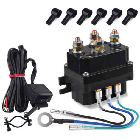 Relais de contacteur solénoïde de treuil 12V 250A – Pour treuils 3000-5000 lb – Acier allié résistant aux intempéries – Installation facile (1/4)