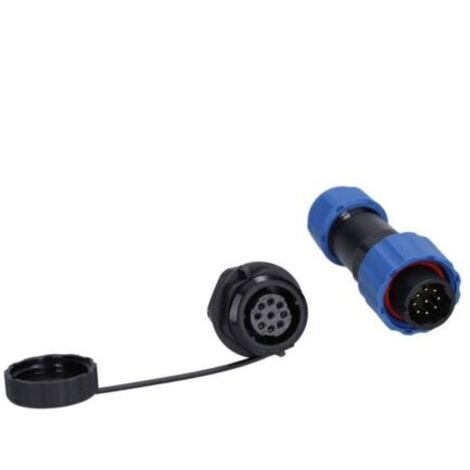 Connecteur étanche Carré, 4 Trous IP68 étanche sans Soudure Broches Solides Prise de Courant Aviation Matériaux Auxiliaires Connecteur Paire pour équipement de Communication, SP16 250V(4 cœurs) (1/4)