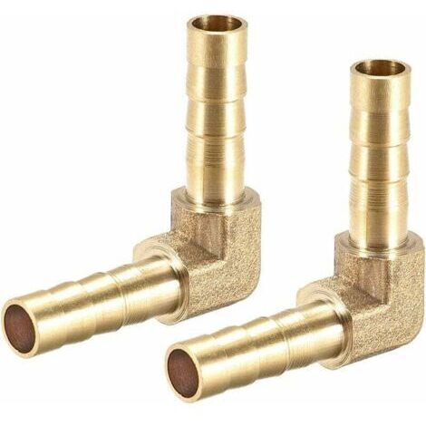 map 2pcs Raccord cannelé tuyau en laiton barbelé de 6 mm coudé à 90 degré tube coupleur (1/3)