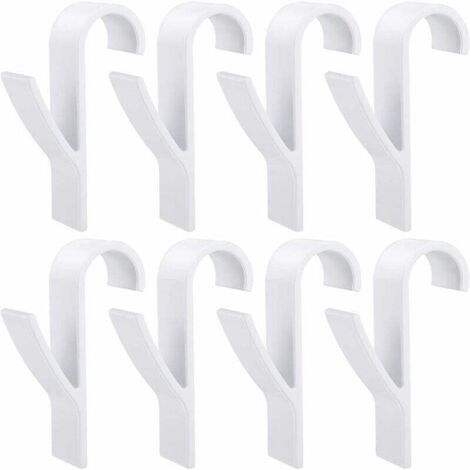 8 pièces Crochet Radiateur, Crochet radiateur sèche serviette, Crochet pour Radiateurs plastique Blanc, Patères Radiateur de Salle de Bain (1/4)