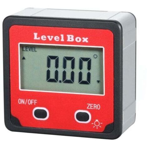 Inclinomètre à angle LCD numérique étanche à l'eau Boîte d'angle Boîte Bevel Box Level Box d'angle Aimants intégrés (1/4)