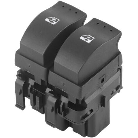 Bouton de commutation double pour fenêtre électrique – Compatible Clio II 1998-2014 – Plastique noir – Tension 12V, courant 16A (1/5)