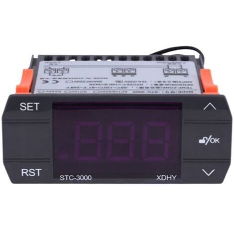 Thermostat de régulateur de température numérique tactile STC-3000 220V avec capteur (30A) (1/5)