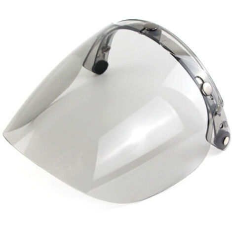 Visière de casque ouvert pour moto, lentille à bulles, 3 boutons-pression (1/5)