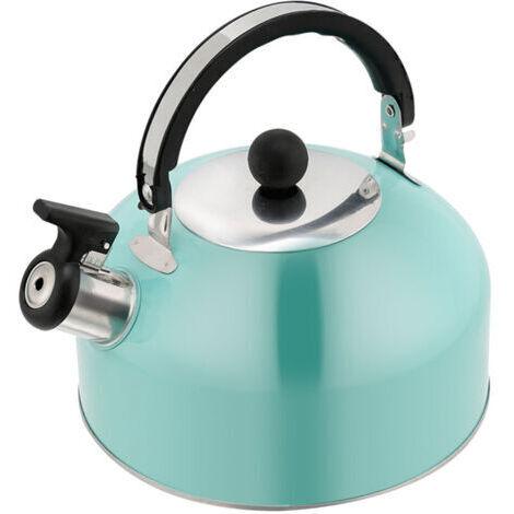 Bouilloire à thé sifflante théière en acier inoxydable à fond plat pour cuisinière à induction 3L grande capacité