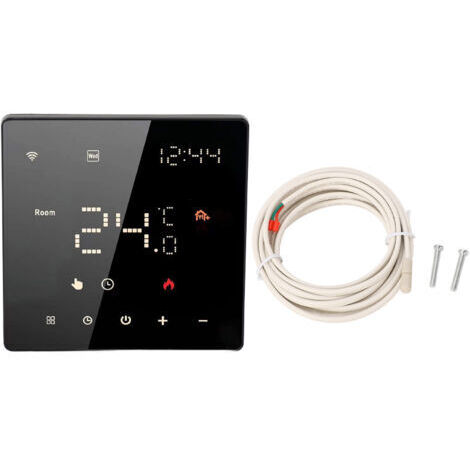 Thermostat domestique intelligent, contrôle par application, écran tactile numérique, contrôleur de température intérieure, 100-250VAC, 16A, WIFI (1/5)