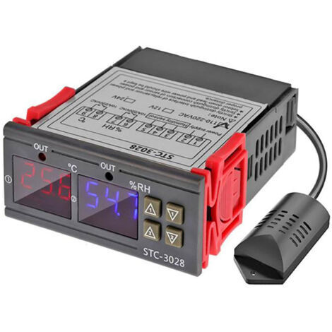 Contrôleur numérique de température et d'humidité-20 ℃ à +80 ℃ 00% RH +100% thermomètre hygromètre précis 110V-220V (1/5)