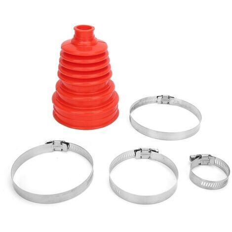 Couvercle anti-poussière universel en Silicone pour axe CV, Kit de serrage rond à vitesse constante, tête sphérique, rouge (1/5)