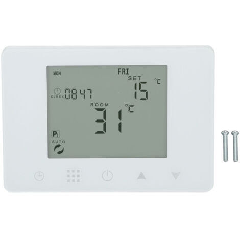 Contrôleur de température RF sans fil Affichage rétro-éclairé programmable Thermostat de chauffage électrique intelligent (1/5)