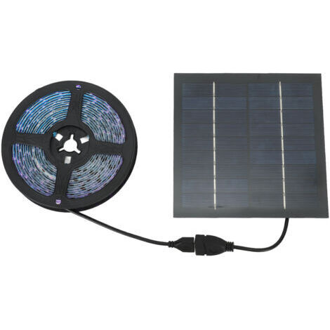 L'énergie solaire 5M LED plante élèvent des lumières plantes d'intérieur bandes lumineuses avec panneau (1/5)