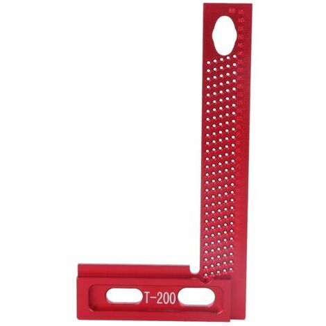 Règle de perçage, outil de mesure, accessoire de travail du bois, alliage d'aluminium résistant à l'usure et à la rouille (1/5)