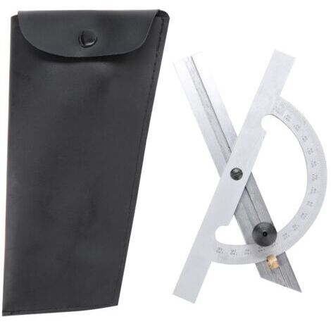 Règle d'angle de rapporteur réglable en acier au carbone 100x150mm, outil de mesure et de jaugeage (1/5)