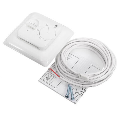 Thermostat mécanique de chauffage au sol, 230V, 16a, interrupteur de contrôle de la température avec capteur (1/5)