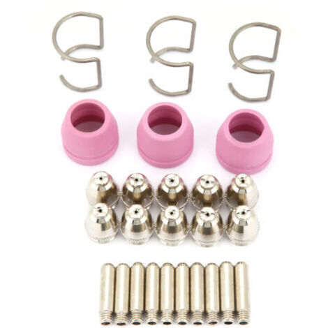 Kit de 26 pièces pour torche de découpe plasma AG60 SG55 : consommables, électrodes, buses et coupelles. (1/5)