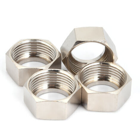 4 soufflets 3/4 pouce 3/4" écrous hexagonaux pour tuyau ondulé de chauffe-eau 20 mm (4 pièces plaquées cuivre) (1/5)