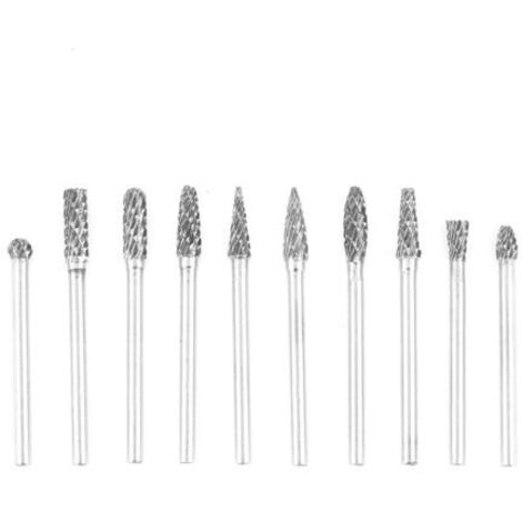 Ensemble de 10 fraises rotatives en acier au carbure de tungstène pour le travail des métaux (34 mm) (1/5)