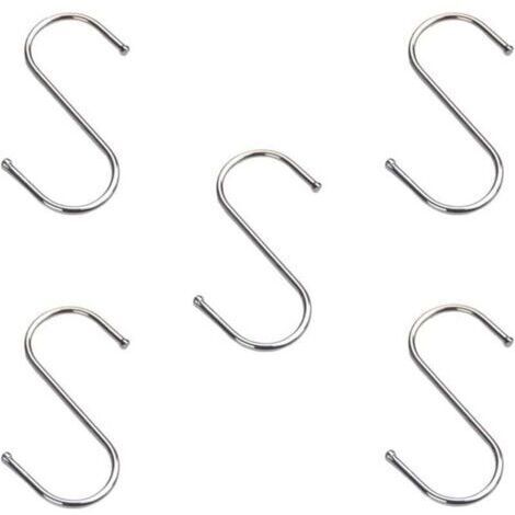 5 Pièces Crochets Acier Inoxydable, Crochet de Suspension, Crochets de Cuisine, pour Salle de Bain, Cuisine, Chambre à Coucher (1/4)