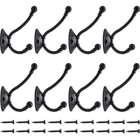 8Pcs Plus Gros Patère Porte Manteau Murale Vintage Crochet Métal De Porte Chapeau Crochet Rétro pour Porte-Manteau Salle de Bain Cuisine (1/4)