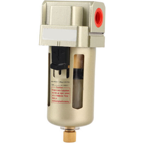 1 filtre à eau et à humidité en ligne AF3000-03 G3/8'' pour compresseur d'air comprimé (1/5)