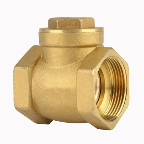 Clapet anti-retour à battant en laiton, filetage femelle DN32, pression de service 232 PSI, empêchant le refoulement d'eau (1/5)