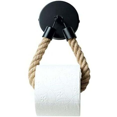 Porte-Papier Toilette,Support pour Rouleau de Papier Toilette Vintage,Porte-Serviette Corde de Chanvre,pour la Décoration de la Cuisine de la Salle de Bain (1/4)