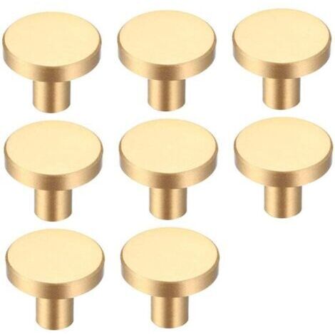 8PCS Bouton de Meubles Poignee Meuble Laiton Bouton 30x20mm Tiroir Poignée Boutons de Tirage Rond Boutons de Porte avec vis de 25mm (1/4)